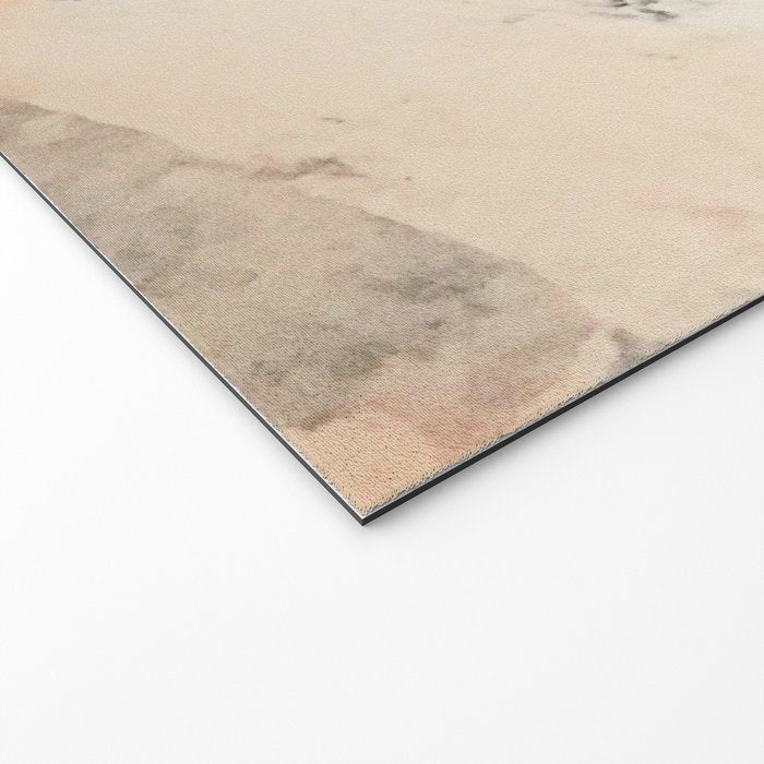 Peace and Quiet [2]: a pretty, minimal abstract piece in gray and peach by Alyssa Hamilton Art Welcome Mat Gallery Image 2