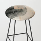 Peace and Quiet [2]: a pretty, minimal abstract piece in gray and peach by Alyssa Hamilton Art Stool Gallery Image 2