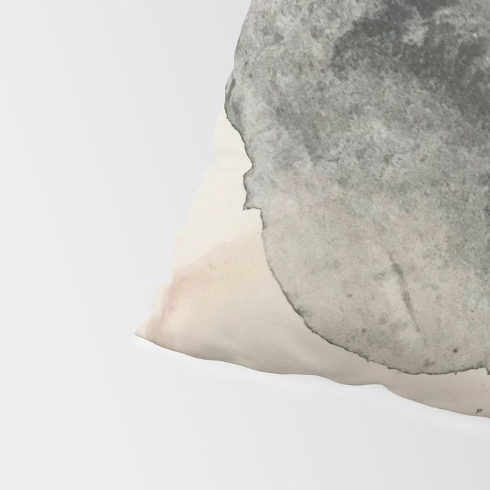 Peace and Quiet [2]: a pretty, minimal abstract piece in gray and peach by Alyssa Hamilton Art Pillow Sham Gallery Image 4