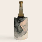 Peace and Quiet [2]: a pretty, minimal abstract piece in gray and peach by Alyssa Hamilton Art Wine Chiller Gallery Image 1