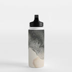 Peace and Quiet [2]: a pretty, minimal abstract piece in gray and peach by Alyssa Hamilton Art Water Bottle Gallery Image 3