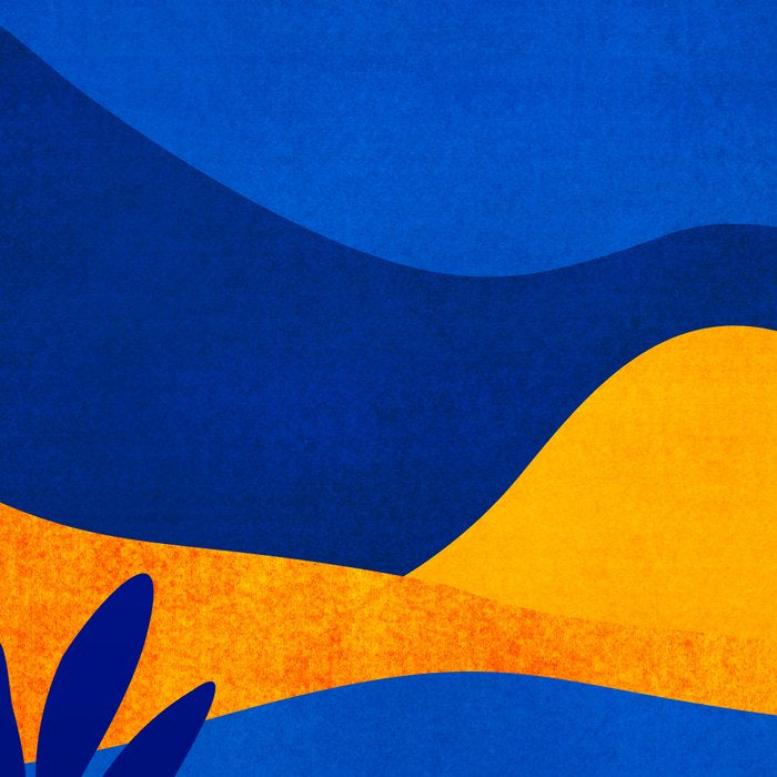 Moonrise Mountains / Blue and Orange Coffee Mug Gallery Image 2