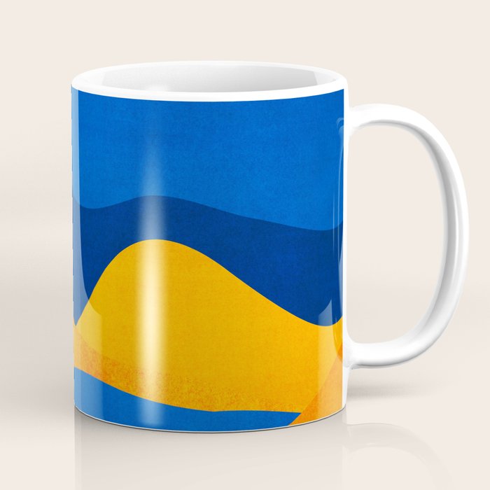 Moonrise Mountains / Blue and Orange Coffee Mug Gallery Image 1
