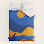 Moonrise Mountains / Blue and Orange Duvet Cover Gallery Image 6