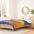 Moonrise Mountains / Blue and Orange Duvet Cover Gallery Image 2