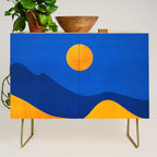 Moonrise Mountains / Blue and Orange Credenza Gallery Image 1