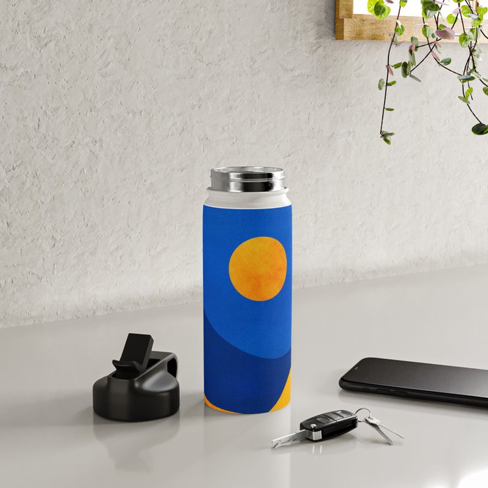 Moonrise Mountains / Blue and Orange Water Bottle Gallery Image 4