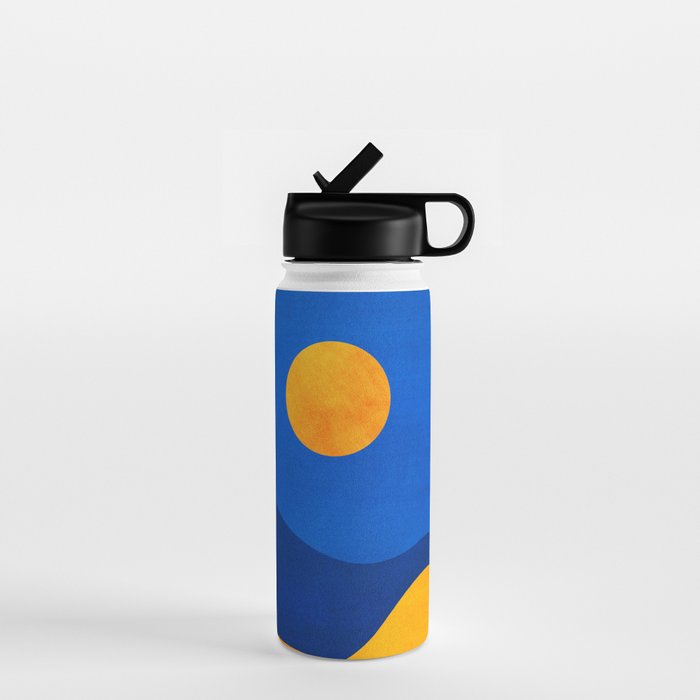 Moonrise Mountains / Blue and Orange Water Bottle Gallery Image 1