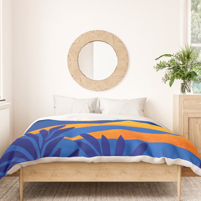 Moonrise Mountains / Blue and Orange Duvet Cover Gallery Image 3