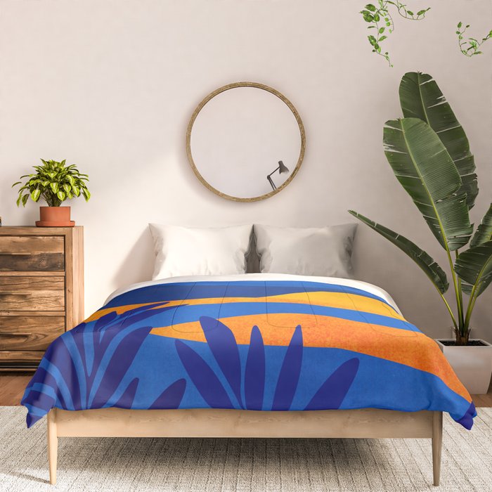 Moonrise Mountains / Blue and Orange Comforter Gallery Image 3