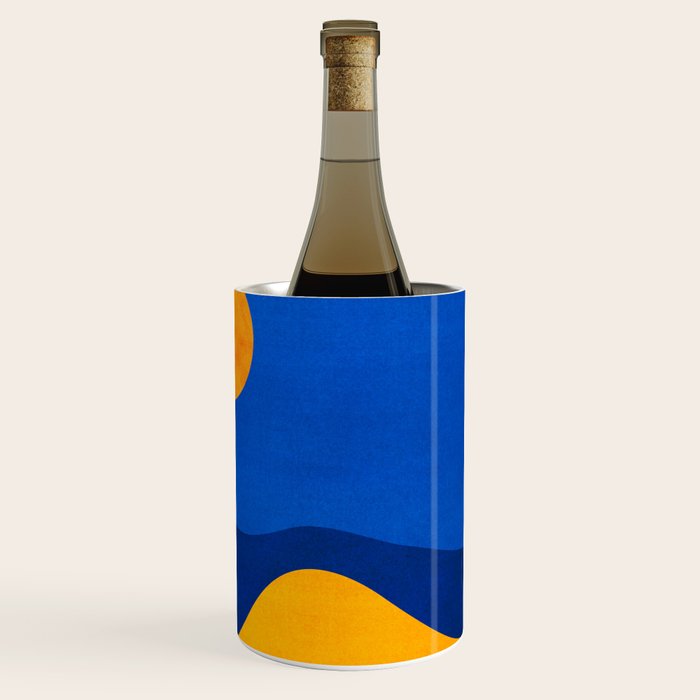 Moonrise Mountains / Blue and Orange Wine Chiller Gallery Image 3