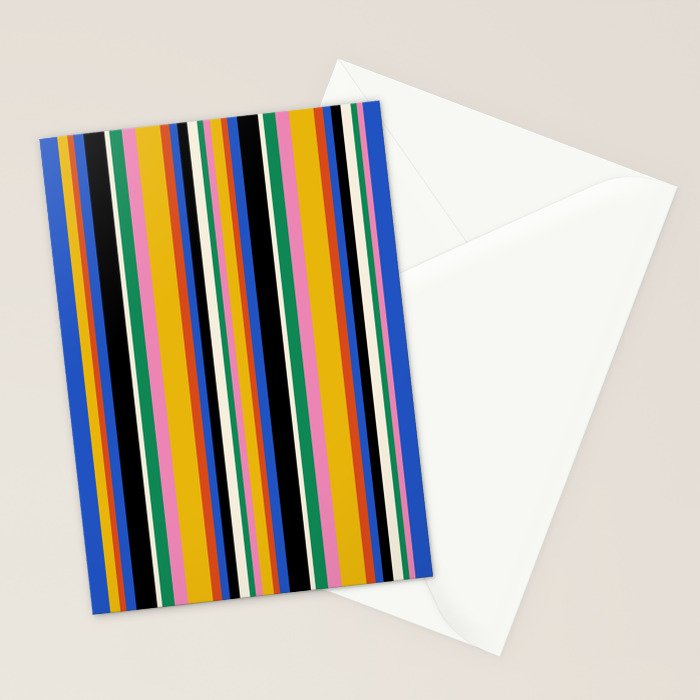 Classic Stripes XIII - Bold Retro Stationery Card Gallery Image 2