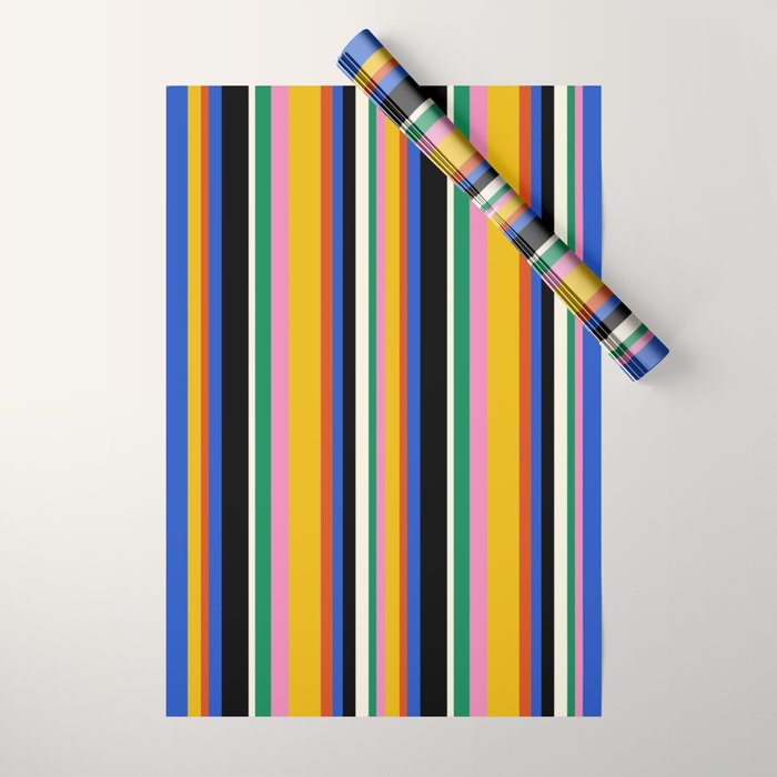 Classic Stripes XIII - Bold Retro Wrapping Paper Gallery Image 1