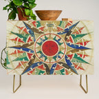 Vintage Compass Rose Diagram (1502) Credenza Gallery Image 1
