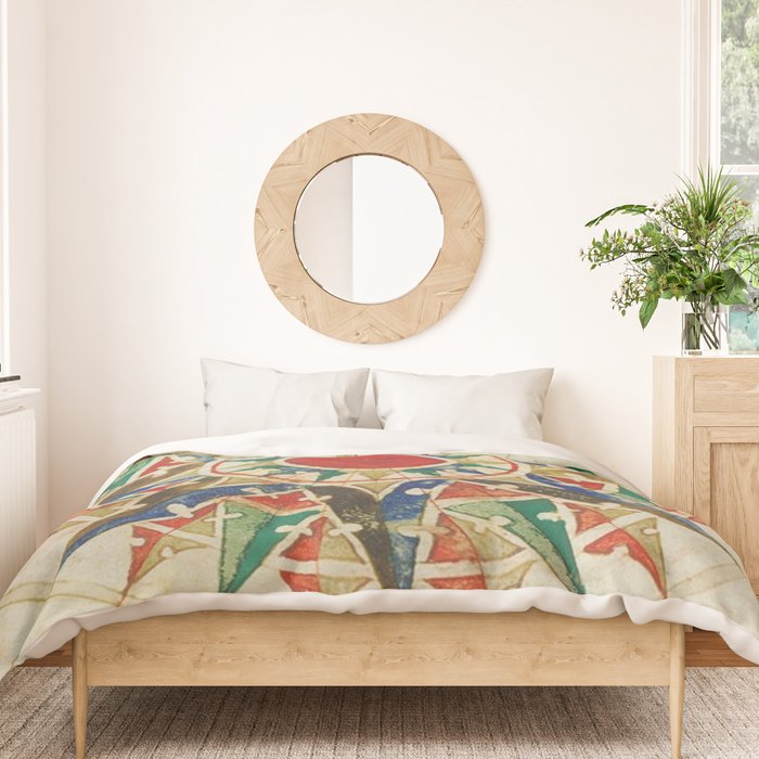 Vintage Compass Rose Diagram (1502) Duvet Cover Gallery Image 3