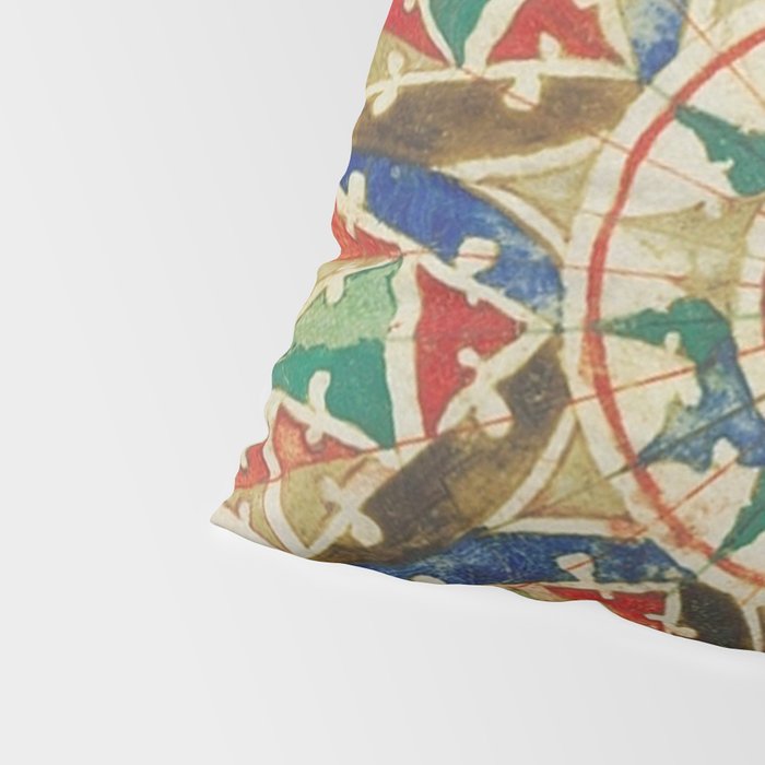 Vintage Compass Rose Diagram (1502) Pillow Sham Gallery Image 4