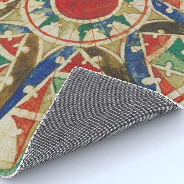 Vintage Compass Rose Diagram (1502) Rug Gallery Image 4