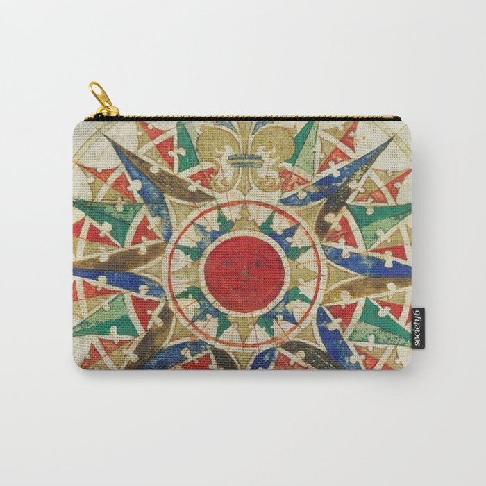 Vintage Compass Rose Diagram (1502) Carry All Pouch Gallery Image 1