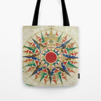 Vintage Compass Rose Diagram (1502) Tote Bag Gallery Image 1
