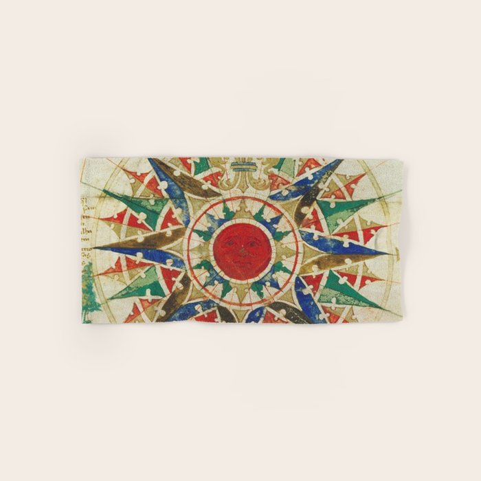 Vintage Compass Rose Diagram (1502) Towels Gallery Image 1