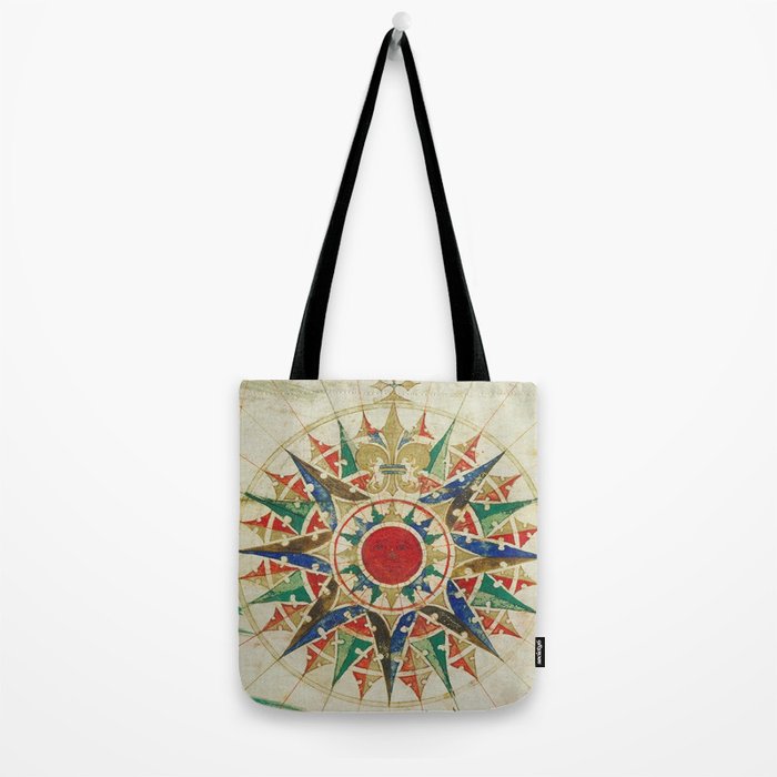 Vintage Compass Rose Diagram (1502) Tote Bag Gallery Image 2