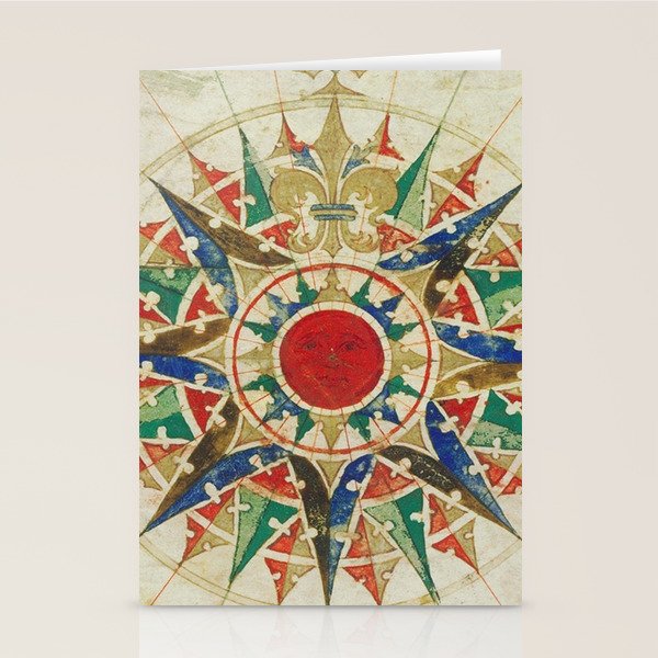 Vintage Compass Rose Diagram (1502) Stationery Card Gallery Image 2