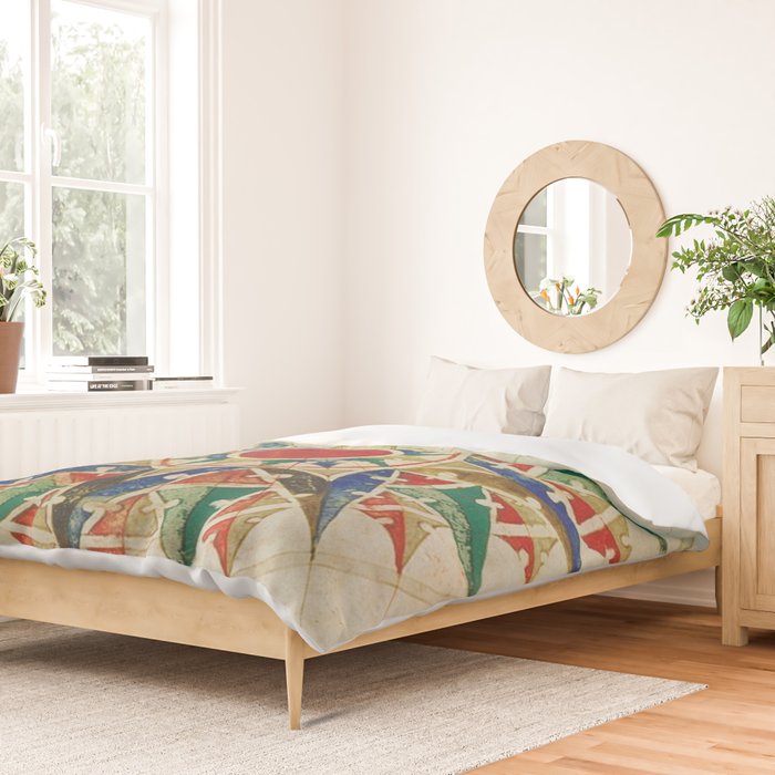 Vintage Compass Rose Diagram (1502) Duvet Cover Gallery Image 2