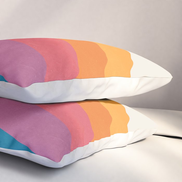 Candy Chevrons: Vintage 80s California Edition Pillow Sham Gallery Image 3