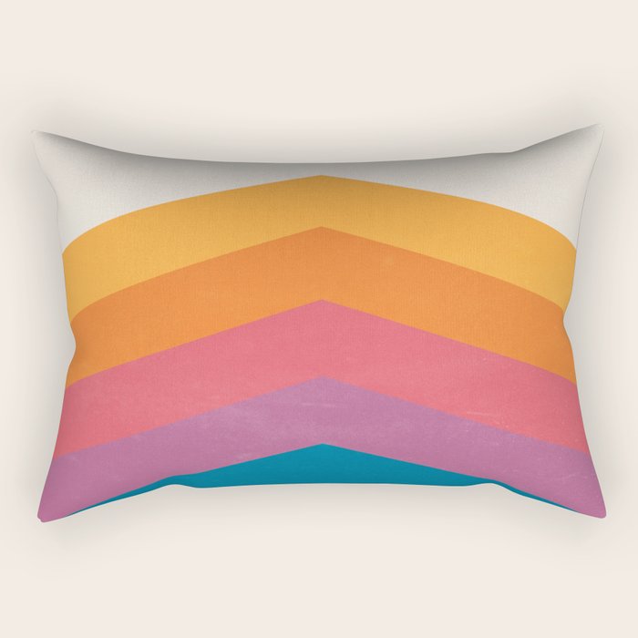 Candy Chevrons: Vintage 80s California Edition Rectangular Pillow Gallery Image 2