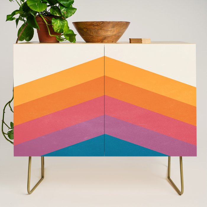 Candy Chevrons: Vintage 80s California Edition Credenza Gallery Image 1