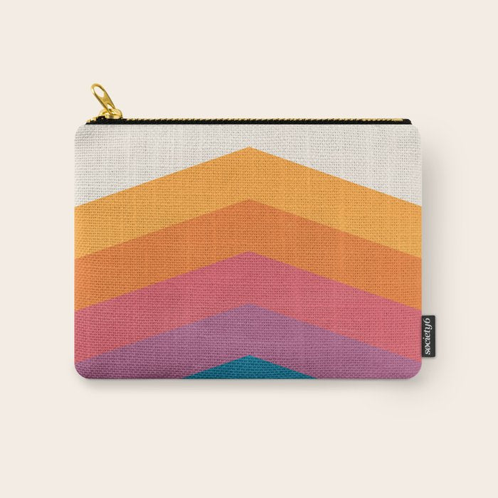 Candy Chevrons: Vintage 80s California Edition Carry All Pouch Gallery Image 1