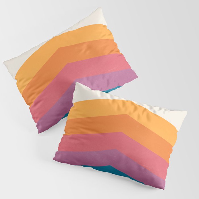Candy Chevrons: Vintage 80s California Edition Pillow Sham Gallery Image 3