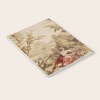 Antique 18th Century Romantic Pastoral Scene French Aubusson Tapestry Notebook Gallery Image 3