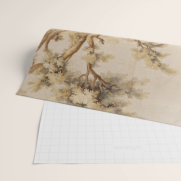 Antique 18th Century Romantic Pastoral Scene French Aubusson Tapestry Wrapping Paper Gallery Image 2