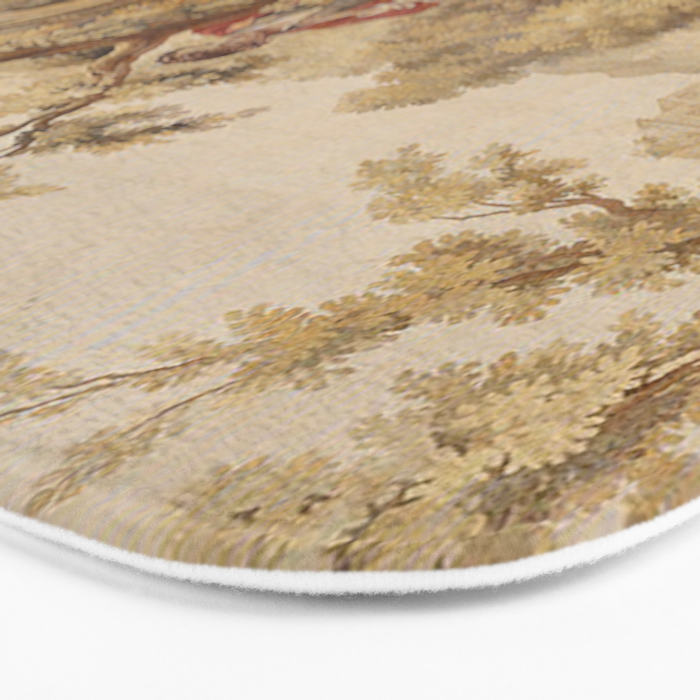 Antique 18th Century Romantic Pastoral Scene French Aubusson Tapestry Bath Mat Gallery Image 3