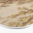 Antique 18th Century Romantic Pastoral Scene French Aubusson Tapestry Bath Mat Gallery Image 3