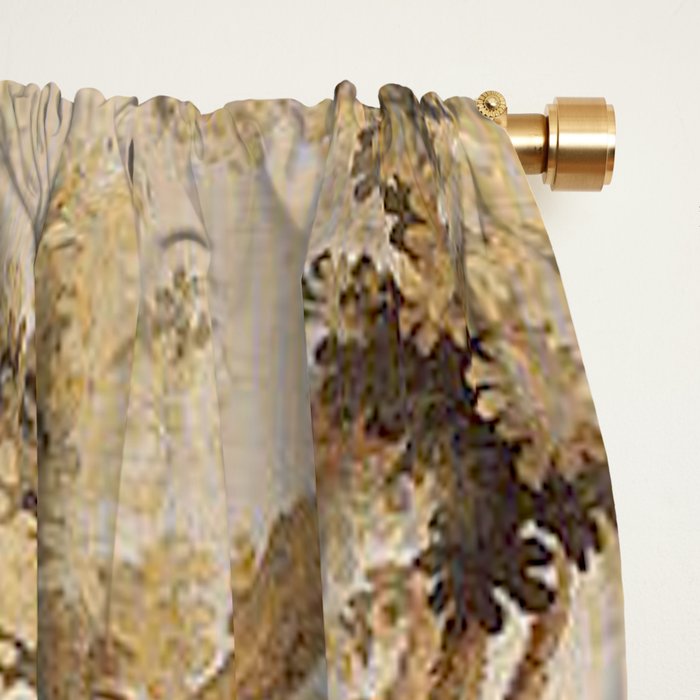 Antique 18th Century Romantic Pastoral Scene French Aubusson Tapestry Window Curtain Gallery Image 2