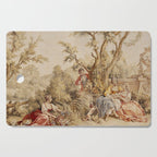 Antique 18th Century Romantic Pastoral Scene French Aubusson Tapestry Cutting Board Gallery Image 1