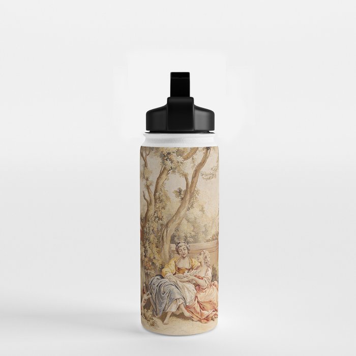 Antique 18th Century Romantic Pastoral Scene French Aubusson Tapestry Water Bottle Gallery Image 2