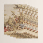 Antique 18th Century Romantic Pastoral Scene French Aubusson Tapestry Wrapping Paper Gallery Image 3