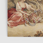 Antique 18th Century Romantic Pastoral Scene French Aubusson Tapestry Poster Gallery Image 3