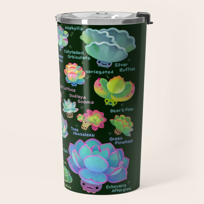 Baby succulent 2 - dark Travel Mug Gallery Image 2