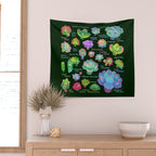 Baby succulent 2 - dark Wall Tapestry Gallery Image 2
