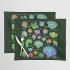 Baby succulent 2 - dark Placemat Gallery Image 1