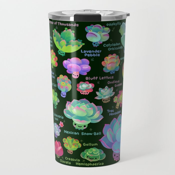 Baby succulent 2 - dark Travel Mug Gallery Image 1