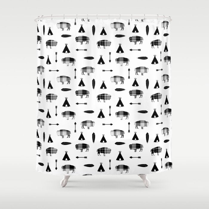 Buffalo Tribe Shower Curtain Gallery Image 1