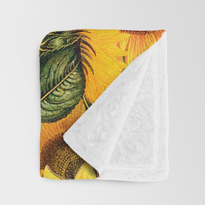 Vintage & Shabby Chic - Noon Sunflowers Garden Throw Blanket Gallery Image 3