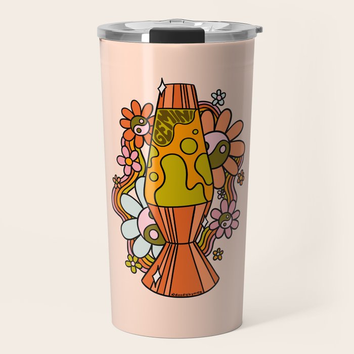 Gemini Lava Lamp Travel Mug Gallery Image 1