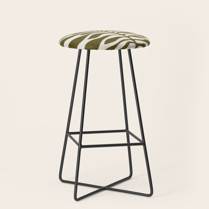 ne Hundred-Leaved Plant #22 / Lino Print Stool Gallery Image 1