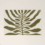ne Hundred-Leaved Plant #22 / Lino Print Welcome Mat Gallery Image 1